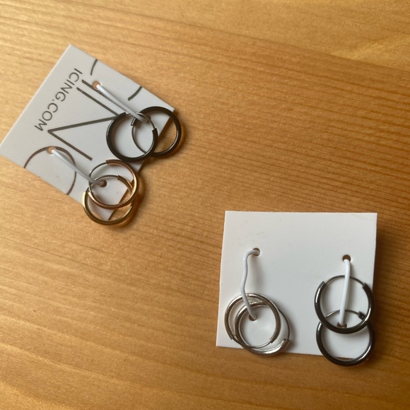 Jewelry - Small infinity hoop earrings - gold, silver, black, grey